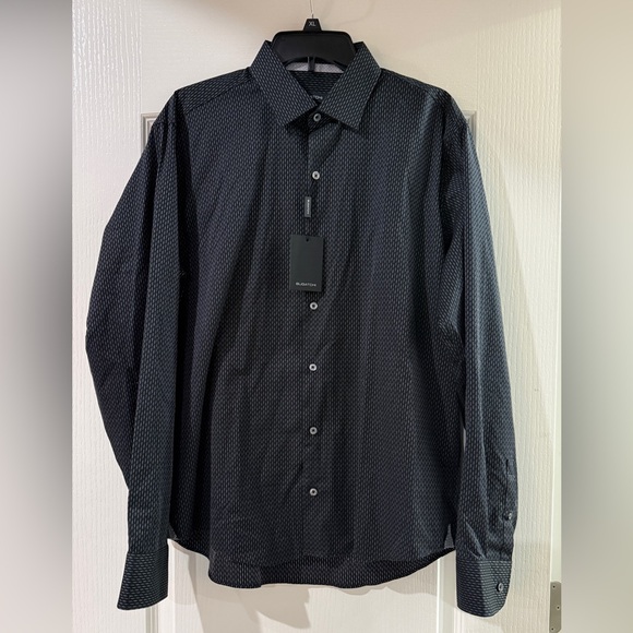 Bugatchi Classic Fit Dress Shirt - NEW - Size Large - Black - Picture 1 of 9